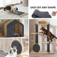 Tabla rascadora vertical multifuncional para gatos, resistente al rayado, almohadilla para escalar, juguete para gatos - 30*30cm - Ver 13