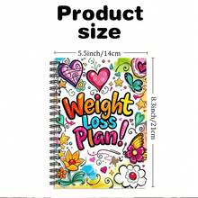 1pc A5 Weight Loss Diary Notebook, Designed With Fitness Equipment, Motivational Exercise & Weight Management Guide, Suitable For Men And Women, Self-Discipline Plan - A5 - View 6