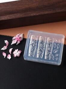 FULL BEAUTY 3D Blumen Schnitzform, Hibiskus & Lilie Blütendesign Nagelform, charmante Nail Art Dekoration, DIY handgemachtes Schnitz-Nagelwerkzeug, Nagelsalon Zubehör, Nail Art Lieferung - Transparent - Übersicht 7