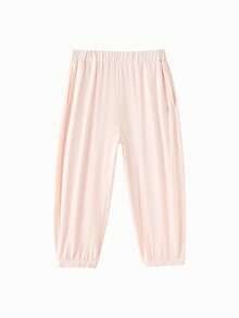 Balabala 男女通用少女夏季防晒凉爽休闲运动裤 - 白紅色 - 查看 1