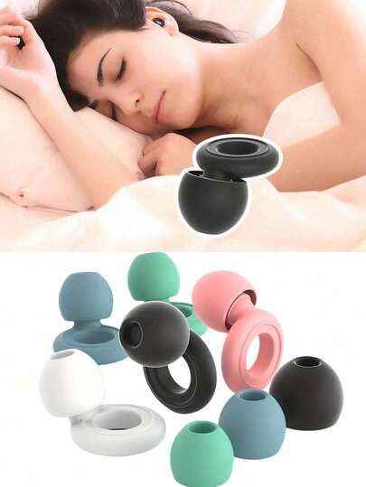 Reusable Silicone Noise-Proof Earplugs, Waterproof Swimming Earplugs, Super Noise Reduction, Sleep Earplugs, Office Nap Earplugs, Sleep Noise-Proof Earplugs, Suitable For Swimming, Super Soft Silicone, Reusable Hearing Protection For Sleep, Swimming, Concerts, Swimming, Shooting, Snoring, Airplanes, Musicians, Motorcycle Trips, Vacations, Includes 2 Pairs Of Earplugs And 1 Storage Bag