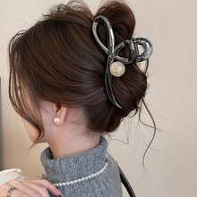 1pc Resin Criss-Cross Ball Hair Claw - Multicolor - View 7