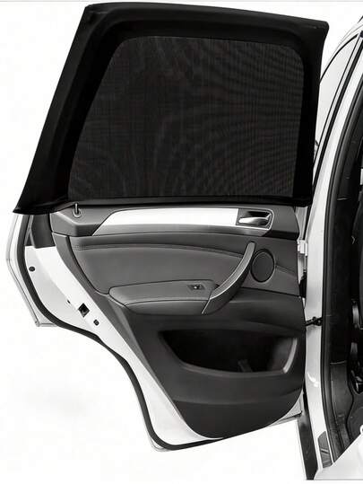 Set de 4 parasoles para ventana trasera de coche, transpirables y cómodos. Bloquean eficazmente la luz solar en el interior del vehículo, adecuados para SUV y sedanes