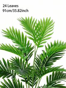 1 包大型人造棕榈树植物，仿真热带盆栽，高大桌面棕榈树装饰，适用于家庭办公室地面装饰 - 綠色 - 查看 5