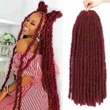 1-6 Packs Butterfly Locs Crochet Hair Dreadlocks Meche Faux Locks Crochet Hair Braids Extensions 12-36 Inch Pre Looped Long Butterfly Faux Locs Thick Synthetic Meche Dreadlocks Faux Locks Crochet Braiding Hair Extensions For Women & Girls - Multicolor - View 47