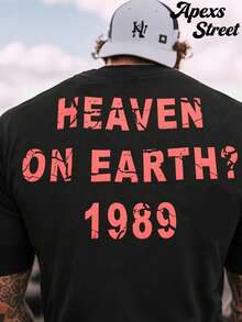 GALLERY . Los Angeles Star T-Shirt Black,Stylish Design, Men's Graphic T-Shirt, Minimalist Design, Vintage Casual Style, Hip-Hop Style. Suitable For Outdoor Leisure Activities, Family Gatherings, And Dinners With Friends. - 黑色4 - 查看 2