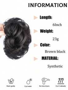 1 件装自然凌乱发髻假发片，适合女性和女孩，爪夹式逼真合成发髻接发，耐热可调节防滑发髻，瞬间打造蓬松丰盈效果，不伤发，易于佩戴，日常佩戴，适合工作、婚礼、新娘送礼会、舞会、生日派对、角色扮演、约会、夏季旅行、海滩度假等场合。 - 彩色 - 查看 6