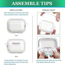 Funda protectora compatible con Apple Pro 3ra generación, material suave de TPU, diseño transparente, incluye kit de limpieza compatible con Apple Pro 3 - Blanco, resistente a los arañazos, carcasa rígida, poliuretano termoplástico, con kit de limpieza, compatible con Apple Pro 3 - Azul - Ver 2