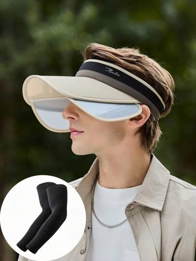 2 Sets Of Universal Men's And Women's Open-Top Sun Hats With Sleeves. Quick-Drying And Breathable Wide-Brimmed Sun Baseball Caps. Adjustable Outdoor Sports Hats For Golf, Tennis, Beach, Travel, Hiking And Cycling. Sun Hats.