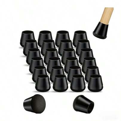 Bộ 24 miếng bọc chân ghế, chống mài mòn và dày dặn, chống trượt, bảo vệ chân ghế, miếng đệm cao su giảm tiếng ồn, miếng đệm tròn, phù hợp với nhiều loại đồ nội thất, phòng ăn, phòng ngủ, quán bar, quán cà phê, nhà bếp, v.v., dùng cho chân ghế, chân ghế ăn, chân bàn, chân ghế đẩu, chân bàn ghế sân vườn, chân bàn ăn, chân đồ nội thất ngoài trời, chân ghế, v.v.