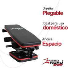 Banco de Pesas Ajustable y Plegable para Gym en Casa Multifuncional con Ligas de Resistencia, Soporte para Pies y 7 Posiciones de Respaldo - Entrenamiento Muscular de Cuerpo Completo - por defecto - Ver 1