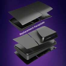 一套适用于新款 PS 5 Slim 主机（光盘版）的超薄数字版面板 - 保护性 ABS 外壳，防刮磨砂表面，专为游戏玩家设计 - 查看 3