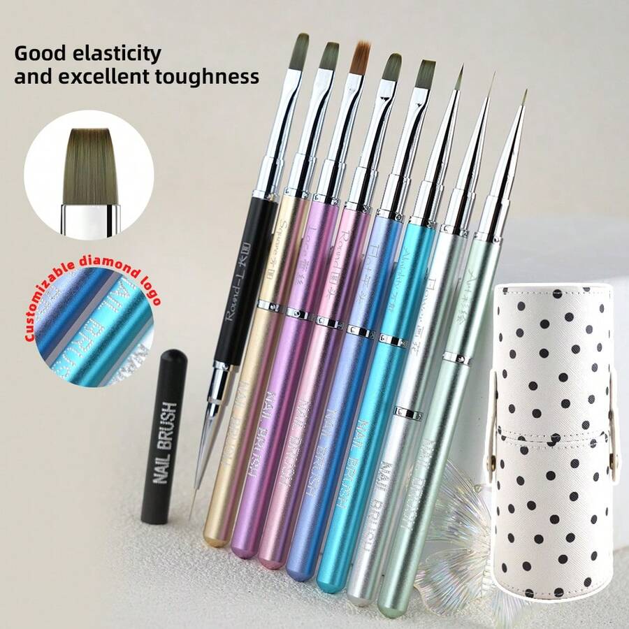 Bộ cọ vẽ móng nghệ thuật 3D Design French Liner 1 cái, dùng để làm sạch gel UV, vệ sinh móng, phủ bụi, dùng cho móng giả acrylic, vẽ móng nghệ thuật. - Nhiều màu - Xem 1