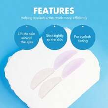 2pcs Reusable Silicone Eyelash Lift Pads, Soft Eyelash Curler, Self-Adhesive Design, No Glue Needed, Ultra-Lightweight - Multicolor - View 7