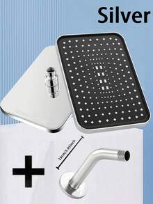 12-Inch High Pressure Square Fixed Shower Head, Wall-Mounted High Flow Rainfall Shower Head With Waterfall Effect, Durable Plastic Square Design, Strong Water Flow, Multi-Function Shower, G1/2 Universal Interface, Suitable For Ceiling Or Wall Installation, Ideal For Home And Hotel Bathrooms, Modern Bathrooms And RV Showers, Upgrade Your Bathroom For A Luxurious Bathing Experience - Multicolor - View 17