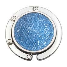 1PC Round Rhinestone Foldable Bag Hanger, Table Edge Purse Hook, Creative Portable Handbag Holder, Fashion Bag Accessory Ornament - View 17