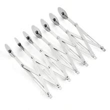 3/5/7 Wheel Pizza Cutter Dough Divider Knife, Flexible Pizza Baking Scraper Stainless Steel Baking Tool - Silver - View 7