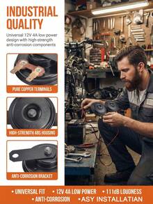 12V Universal Car Speaker, Motorcycle Speaker, Electronic Speaker Amplifier - Basin-shaped Trumpet - View 6