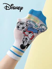 1/5 pares de calcetines de malla Disney para niños - Calcetines de malla transpirables de verano con patrón de fútbol, lindos calcetines de malla de verano adecuados para niños, calcetines de media pantorrilla con tema de fútbol, estilo de dibujos animados coreanos adecuados para niños, calcetines transpirables para estudiantes infantiles - Multicolor - Ver 2