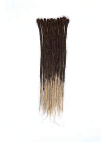 男女通用真人发脏辫接发，长款嬉皮风单端脏辫接发，手工脏辫钩编接发，10股/包 - 彩色 - 查看 8