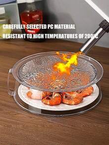 Multifunctional Microwave Splash Guard With Handle - Heat Resistant Up To 200°C, 360° Splash Cover, Keeps Vegetables, Fruits And Dishes Warm - Fits Most Microwaves, Fridges And Freezers, Easy Grip, For Meal Prep, Durable Splash-Proof Plastic, Stackable And Easy To Clean, Suitable For Restaurant, Camping, Outdoor Grilling And Everyday Home Use, Kitchen Prep Accessory - 彩色 - 查看 5