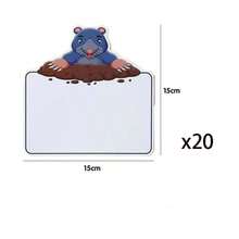 打地鼠互动式单词卡，英语学习工具，空白可重复使用，适用于课堂教学 - 彩色 - 查看 10