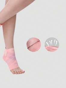 Unisex Sports Ankle Support Compression Sleeve With Strap - Multicolor - View 14
