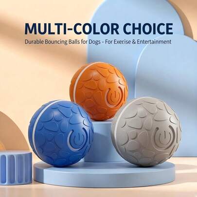 1pc New Smart Pet Ball With Wake-Up Function, Dog Toy Ball, Walking Dog/Cat, Self-Entertaining Device, Pet Chew Toy, Durable, Teasing Pet, Electric Jumping Ball, Dog/Cat Supplies