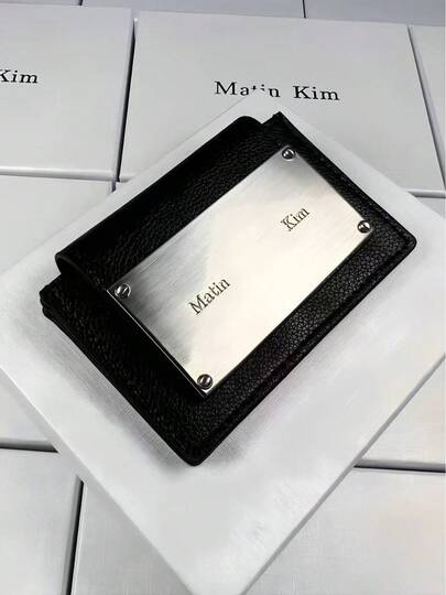 クラシックでシンプルな本革カードケース 多機能コインケース チェーン付きショルダーカードバッグ