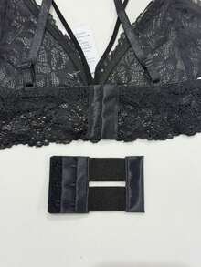 Kit com 3 unidades de Extensor de Sutiã com Elástico - Moda Feminina - Extensor de Colchete - Modelo 3 - Preto - Visão 3