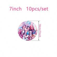 Hasbro Bộ đồ dùng tiệc KPOP Demon Slayer 96 món, gồm đĩa 7/9 inch, cốc 9oz, băng rôn sinh nhật, khăn trải bàn, khăn ăn, thích hợp cho sinh nhật, lễ tốt nghiệp, tiệc mùa hè, đồ dùng dùng một lần theo chủ đề anime. - Nhiều màu - Xem 3