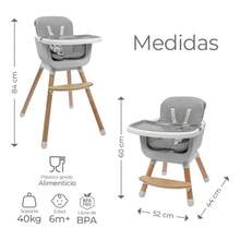4-In-1 Adjustable Baby High Chair For Feeding, Dark Gray - Grey - View 4