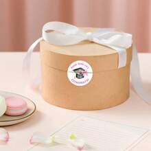 10pcs "She Did It" 2026 Graduation Theme Round Labels, Pink Graduation Gift Stickers, Graduation Party Decorations - Multicolor - View 6