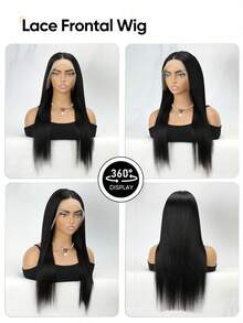 Jessie's Wig 13x4 透明蕾丝前真人发假发，预先拔毛的巴西丝绸直发蕾丝前假发，真人发，20 英寸 - SNatural - 查看 5