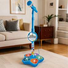 Kids Karaoke Machine With Microphone - Karaoke Audio System Designed For Babies. Includes MP3 Player. Audio Connection Cable. Can Connect With Smartphones And Tablets To Sing Along. - Multicolor - View 12