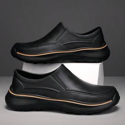 Men's Kitchen Work Shoes, Slip-On Safety Shoes, Anti-Slip & Wear-Resistant & Waterproof