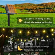 Summer 2026 Outdoor Led String Lights, Solar Outdoor Lights, Suspended Crystal Ball Lights, 25/110/210 Led, 8 Lighting Modes, Solar Fairy Tale String Lights, Suitable For Garden, Courtyard, Porch, Wedding Party - 110 đèn LED - Xem 4