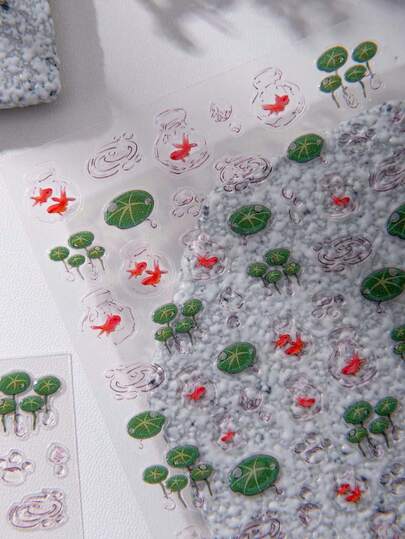 Cartoon Interesting Nail Stickers, Nail Stickers To Relieve Stress, Women's Self-Adhesive Nail Stickers, 5D Embossed Effect, Cute And Fun, Exquisite Themes, Simple DIY Nail Art Decor, Holiday Gifts, Party Style Stickers, Water Cup And Phone Decorative Stickers