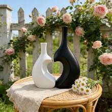 2件套拥抱情侣花瓶 - 浪漫心形设计，适合卧室和客厅 - 心形 - 查看 3