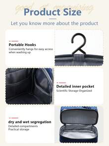 Women's Pleated Cute Travel Makeup Bag, Cosmetic Storage Pouch, Travel Organizer, Korean Handheld Wet Wipes Makeup Bag Travel Bag Luggage Bag Duffle Bag Cabin Bag Weekend Bag Lightweight Large Capacity For Outdoor Holiday Essential Summer Travel Essentials - Multicolor - View 8