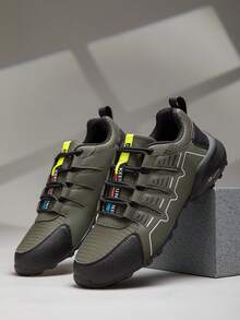 男士轻便时尚透气徒步鞋，休闲运动鞋 - 綠色 - 查看 5