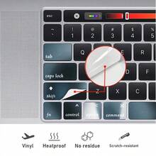 一套卡通外星人趣味图案键盘贴纸，适用于13.3英寸MacBook Pro，PVC材质，美化并保护笔记本电脑键盘，易于粘贴，尺寸为4.72x4.01英寸。 - 查看 4