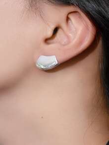 1 Pair Exquisite Textured Ear Stud Earrings, Niche Design - A - View 1