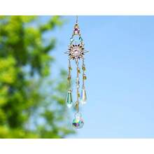 Hanging Catchers With Crystals, Glass Icicle Prisms Rhinestones Suncatcher, Maker Pendant Indoor Window Home Car Decor - 心臟-1 - 查看 9