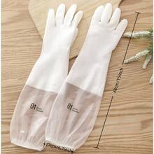 1 Pair Waterproof Durable Household Cleaning Gloves, Suitable For Kitchen, Dishwashing, Laundry - Single-layer Closure - View 8
