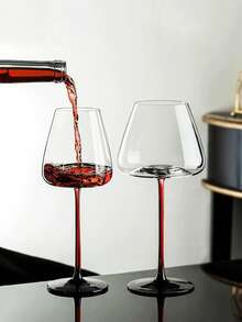 2 ly thủy tinh chân dài 710ml kiểu Burgundy, ly rượu vang Burgundy cỡ lớn 25oz, ly sâm panh thanh lịch, đồ thủy tinh pha lê cho gia đình hàng ngày và những dịp đặc biệt, bữa tối lãng mạn dưới ánh nến. - Nhiều màu - Xem 3