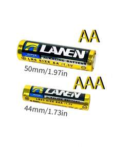 1.5V AA+AAA 碱性电池，电压稳定，持久耐用，适用于无人机、玩具、手电筒、剃须刀、钟表、门铃、遥控器、无线鼠标、灯串、圣诞装饰。一次性电池，不可充电 - 多色 - 查看 6