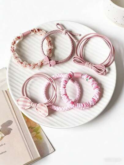 Bộ 36 dây buộc tóc co giãn cao cấp dành cho nữ, kiểu dáng tối giản thanh lịch, phụ kiện tóc dễ thương, nhiều màu sắc.