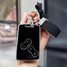 [3 Colors: Black, White, Purple] 1pc 4-Button TPU Car Key Case Cover Suitable For Renault Koleos, Kadjar, Megane 1/2/3, Koleos, Scenic, Venucia, Zoe Accessories, Cannot Be Directly Inserted Into The Ignition - Type a - View 12