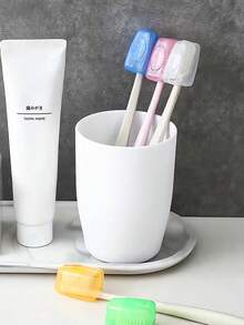5pcs Electric Toothbrush Head Protective Covers Storage Box, Travel Toothbrush Head Protective Covers, Dust-Proof Portable Toothbrush Head Protective Covers Storage Box, Perfectly Suitable For IO Series Electric Toothbrushes, Effectively Prevents Dust From Entering, Suitable For Travel, Camping, Home, School And Other Occasions. - Random Color - View 1